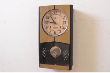 和製アンティーク　精工舎(SEIKOSHA、セイコー)　TRADE(S)MARK　14DAY　昔懐かしい雰囲気を醸し出す掛け時計(柱時計、古時計、振り子時計)(R-072412)