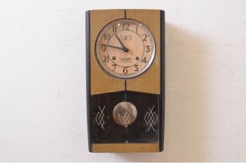 和製アンティーク　精工舎(SEIKOSHA、セイコー)　TRADE(S)MARK　14DAY　昔懐かしい雰囲気を醸し出す掛け時計(柱時計、古時計、振り子時計)(R-072412)