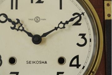 和製アンティーク　精工舎(SEIKOSHA、セイコー)　TRADE(S)MARK　大正ロマン溢れる佇まいが魅力の掛け時計(柱時計、古時計、振り子時計)(R-072417)