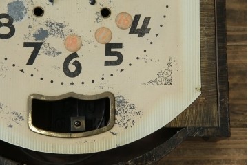 和製アンティーク　C.M.A.EXAMINED　昭和レトロ　珍しいデザインが魅力的な掛け時計　(R-072418)