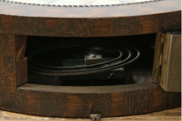 和製アンティーク　C.M.A.EXAMINED　昭和レトロ　珍しいデザインが魅力的な掛け時計　(R-072418)