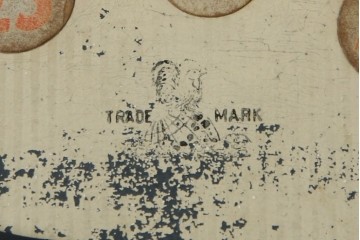 和製アンティーク　C.M.A.EXAMINED　昭和レトロ　珍しいデザインが魅力的な掛け時計　(R-072418)