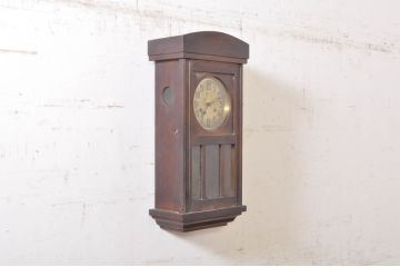 アンティーク時計　ドイツ製　JUNGHANS(ユンハンス)社　重厚感あるクラシカルなデザインが目を惹く掛け時計(振り子時計、柱時計、古時計)(R-072435)