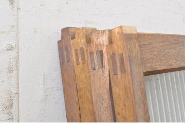 アンティーク建具　どこか懐かしい雰囲気漂うモールガラス窓4枚セット(引き戸、ガラス戸)(R-072445)
