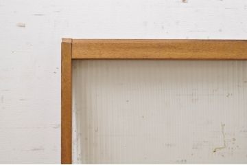 アンティーク建具　どこか懐かしい雰囲気漂うモールガラス窓4枚セット(引き戸、ガラス戸)(R-072445)