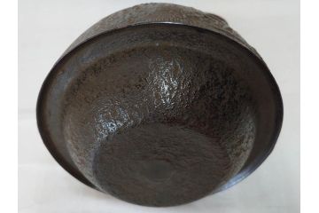 未使用　南部　名工　佐藤秀次郎　秀山作　味わい深い風合いが魅力的な鉄瓶(湯沸、湯瓶、茶道具、茶器、共箱付き)(R-072470)
