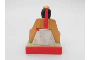 奈良人形　一刀彫　染川宗進(白鹿園)　五段　十五人揃　小さくて可愛らしい雛人形(ひな人形、雛壇、段飾、木製、木彫り、置物、共箱付き)(R-072471)