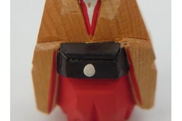 奈良人形　一刀彫　染川宗進(白鹿園)　五段　十五人揃　小さくて可愛らしい雛人形(ひな人形、雛壇、段飾、木製、木彫り、置物、共箱付き)(R-072471)