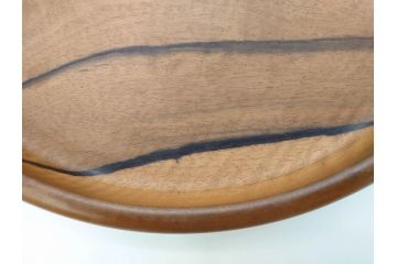 黒柿無垢材　素朴な木味がぬくもりを感じる丸盆(トレイ、トレー、お盆)(R-072474)