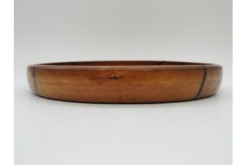 黒柿無垢材　素朴な木味がぬくもりを感じる丸盆(トレイ、トレー、お盆)(R-072474)