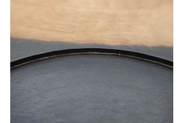 黒柿無垢材　素朴な木味がぬくもりを感じる丸盆(トレイ、トレー、お盆)(R-072474)