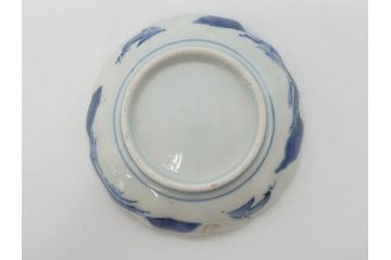 江戸後期〜幕末　伊万里　染付　山水図　約11cm　3.6寸　繊細な絵付けが食卓のアクセントになる小皿5枚セット(和皿、深皿、和食器、三寸六分)(R-072479)