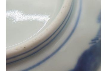 江戸後期〜幕末　伊万里　染付　山水図　約11cm　3.6寸　繊細な絵付けが食卓のアクセントになる小皿5枚セット(和皿、深皿、和食器、三寸六分)(R-072479)