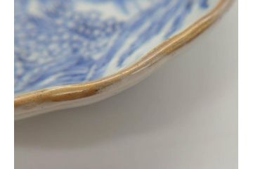 江戸後期〜幕末　伊万里　染付　山水図　約11cm　3.6寸　繊細な絵付けが食卓のアクセントになる小皿5枚セット(和皿、深皿、和食器、三寸六分)(R-072479)
