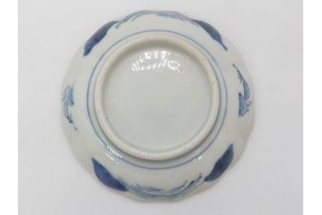 江戸後期〜幕末　伊万里　染付　山水図　約11cm　3.6寸　繊細な絵付けが食卓のアクセントになる小皿5枚セット(和皿、深皿、和食器、三寸六分)(R-072480)