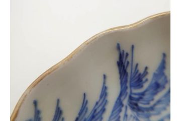 江戸後期〜幕末　伊万里　染付　山水図　約11cm　3.6寸　繊細な絵付けが食卓のアクセントになる小皿5枚セット(和皿、深皿、和食器、三寸六分)(R-072480)