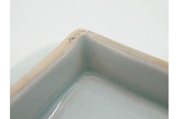 江戸後期〜幕末　伊万里　染付　約21cm　6.7寸　大胆に描かれた山水図に魅了される長皿3枚セット(角皿、和皿、和食器、六寸七分)(R-072481)