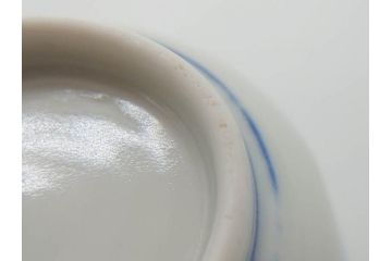 江戸後期〜幕末　伊万里　染付　山水図　金の縁となめらかなフォルムが素敵な猪口5客セット(おちょこ、ぐい呑み、酒器、和食器)(R-072485)