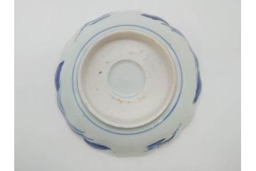 江戸後期〜幕末　伊万里　染付　山水図　約14cm　4.4寸　細やかな意匠が施された上品な雰囲気を高めるなます皿5枚セット(深皿、和皿、和食器、四寸四分)(R-072487)