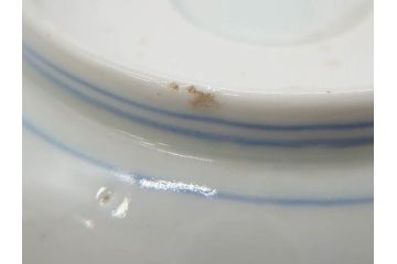 江戸後期〜幕末　伊万里　染付　山水図　約14cm　4.4寸　細やかな意匠が施された上品な雰囲気を高めるなます皿5枚セット(深皿、和皿、和食器、四寸四分)(R-072487)