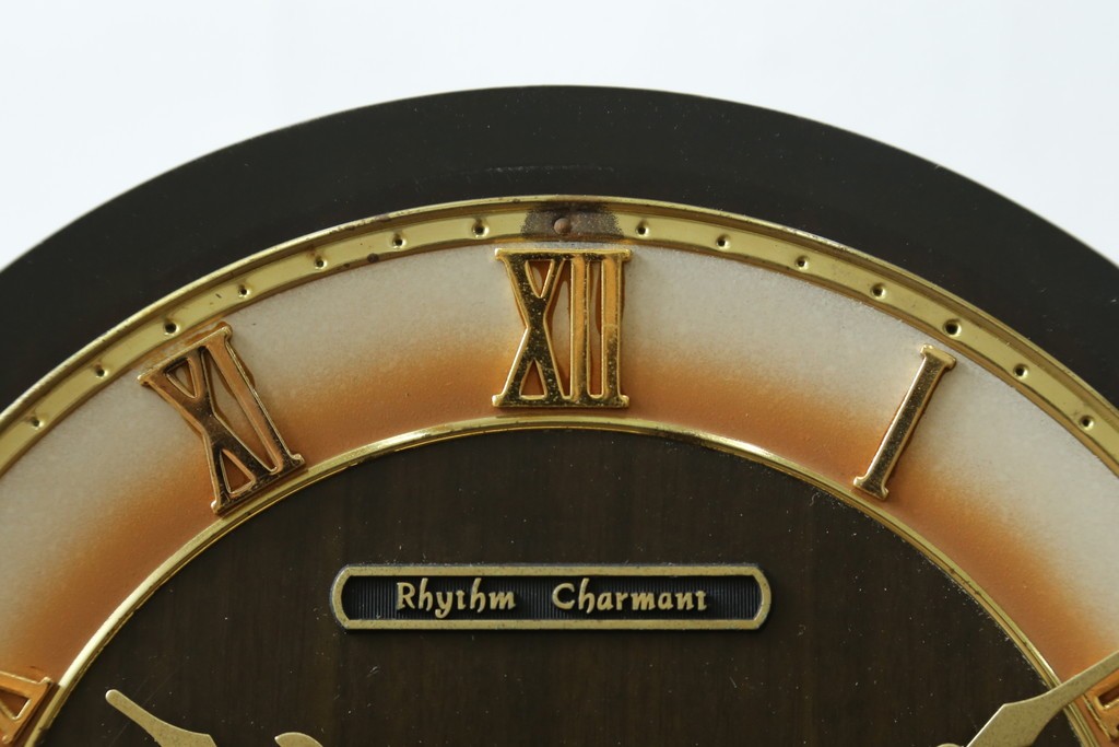 和製アンティーク　リズム時計　Rhythm Charmant　30Day　落ち着いた色味と文字盤がおしゃれな置き時計　(R-072504)