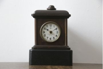 和製アンティーク　三工舎　TRADE(SK)MARK　木の温かみを感じる三方置時計(三面時計、置き時計、古時計)(R-072509)