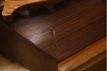 和製アンティーク　REGULATOR A　クォーツ式　特大!! 繊細な彫刻が目を惹く掛け時計(柱時計、古時計、振り子時計)(R-072512)