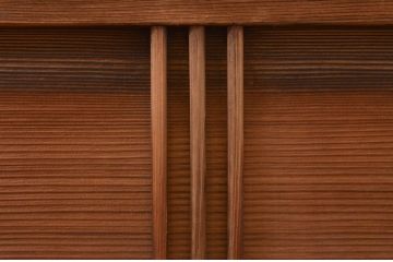 アンティーク建具　レトロな空間を演出する格子入り障子戸2枚セット(引き戸、格子戸、格子帯戸)(R-072514)