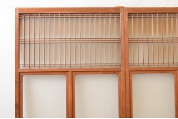 アンティーク建具　趣のある和の空間を演出するガラス戸2枚セット(引き戸)(R-072515)
