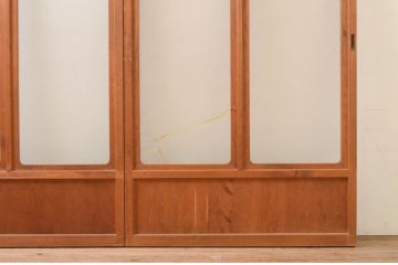 アンティーク建具　趣のある和の空間を演出するガラス戸2枚セット(引き戸)(R-072515)