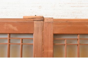 アンティーク建具　趣のある和の空間を演出するガラス戸2枚セット(引き戸)(R-072515)