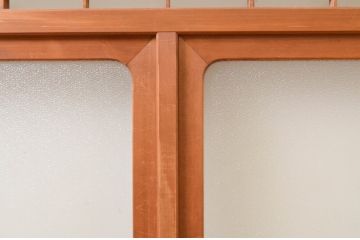 アンティーク建具　趣のある和の空間を演出するガラス戸2枚セット(引き戸)(R-072515)