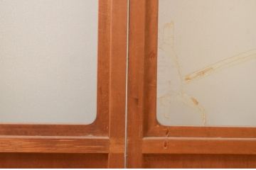 アンティーク建具　趣のある和の空間を演出するガラス戸2枚セット(引き戸)(R-072515)