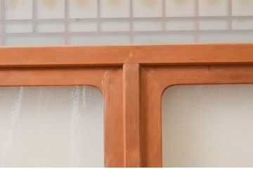 アンティーク建具　趣のある和の空間を演出するガラス戸2枚セット(引き戸)(R-072515)