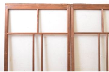 アンティーク建具　大正ロマン　どこか懐かしい雰囲気漂うガラス戸3枚セット(引き戸)(R-072520)