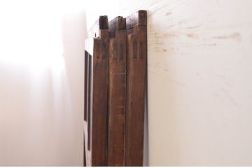 アンティーク建具　大正ロマン　どこか懐かしい雰囲気漂うガラス戸3枚セット(引き戸)(R-072520)