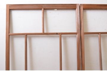 アンティーク建具　大正ロマン　どこか懐かしい雰囲気漂うガラス戸3枚セット(引き戸)(R-072521)