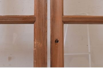 アンティーク建具　大正ロマン　どこか懐かしい雰囲気漂うガラス戸3枚セット(引き戸)(R-072521)