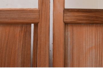 アンティーク建具　大正ロマン　どこか懐かしい雰囲気漂うガラス戸3枚セット(引き戸)(R-072521)