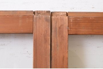 アンティーク建具　大正ロマン　どこか懐かしい雰囲気漂うガラス戸3枚セット(引き戸)(R-072521)