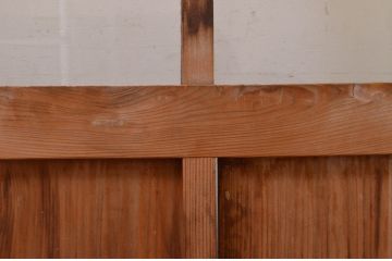 アンティーク建具　大正ロマン　どこか懐かしい雰囲気漂うガラス戸3枚セット(引き戸)(R-072521)