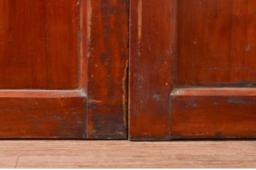 アンティーク建具　レトロな空間作りにおすすめなガラス帯戸3枚セット(引き戸、板戸)(R-072522)
