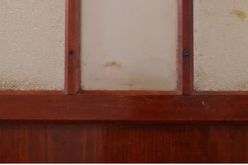 アンティーク建具　レトロな空間作りにおすすめなガラス帯戸3枚セット(引き戸、板戸)(R-072522)