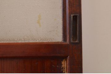 アンティーク建具　レトロな空間作りにおすすめなガラス帯戸3枚セット(引き戸、板戸)(R-072522)
