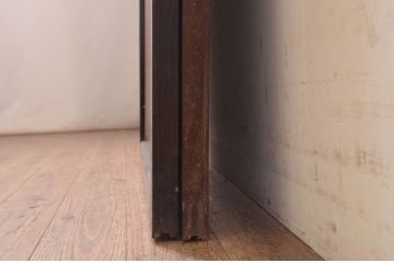 アンティーク建具　レーザー組子入れます!　上質な和の趣を感じさせる組子帯戸2枚セット(ガラス帯戸、引き戸)(R-072523)