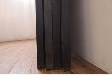 アンティーク建具　和の情緒を演出する障子帯戸4枚セット(引き戸、板戸、格子帯戸、障子戸)(R-072527)