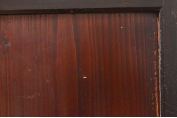 アンティーク建具　上品な和の趣を演出する障子帯戸2枚セット(引き戸、障子戸、格子帯戸)(R-072530)