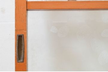 アンティーク建具　ノスタルジックな雰囲気溢れるガラス戸2枚セット(引き戸)(R-072531)