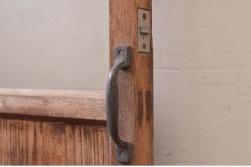 アンティーク建具　大正ロマン　レトロな空間づくりにオススメの幅狭ガラスドア1枚(扉、ガラス戸、木製扉)(R-072533)