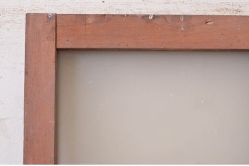 アンティーク建具　大正ロマン　レトロな空間づくりにオススメの幅狭ガラスドア1枚(扉、ガラス戸、木製扉)(R-072533)